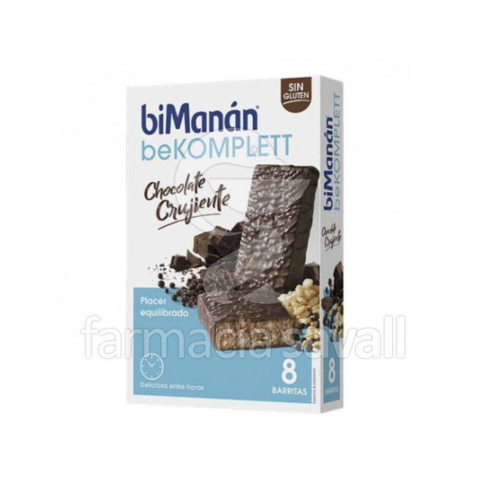 BIMAMAN BEKOMPLETT 8 BARRITAS SABOR CHOCOLATE CRUJIENTE